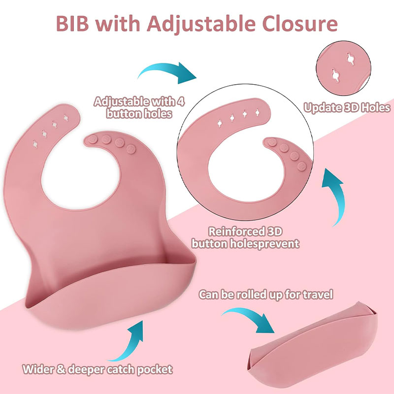 طقم أدوات مائدة للأطفال من الس - مراجعة Silicone Baby Bibs وسعره