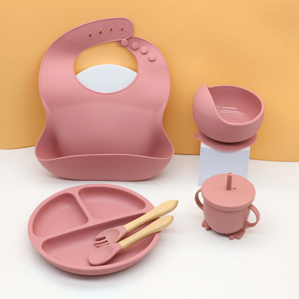 مجموعة أدوات مائدة طعام الأطفا - مراجعة Silicone Baby Bibs وسعره